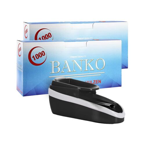 Pack Mini Machine à Tuber Noire + 2 boîtes de 1000 Tubes Banko