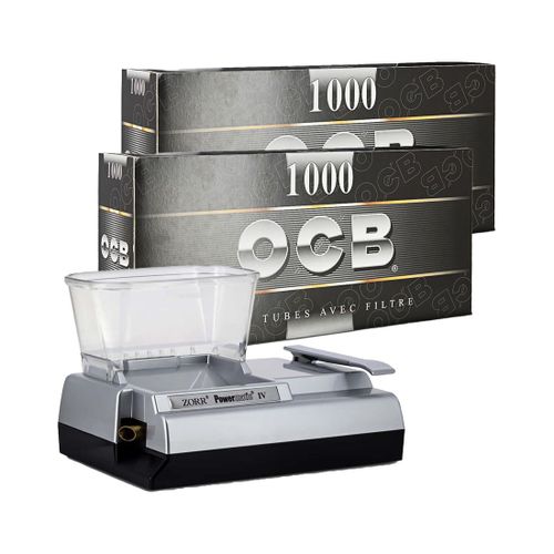 Pack Tubeuse Électrique Powermatic 4 + 2 boîtes de 1000 Tubes OCB