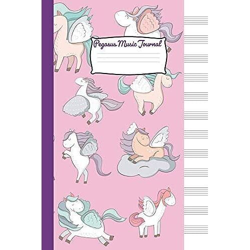 Pegasus Music Journal: Songwriting Notebook. Lined Pages On One Side For Lyrics And Notes. Staffs On The Opposite Page For Music Composing