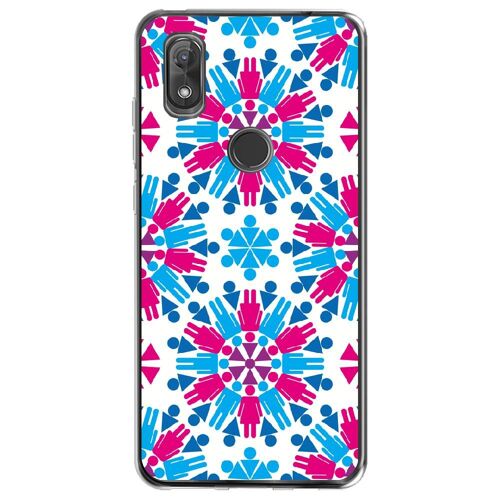 Coque Souple Pour Wiko View 2 Avec Impression Motifs Ronds En Forme De Bonhommes