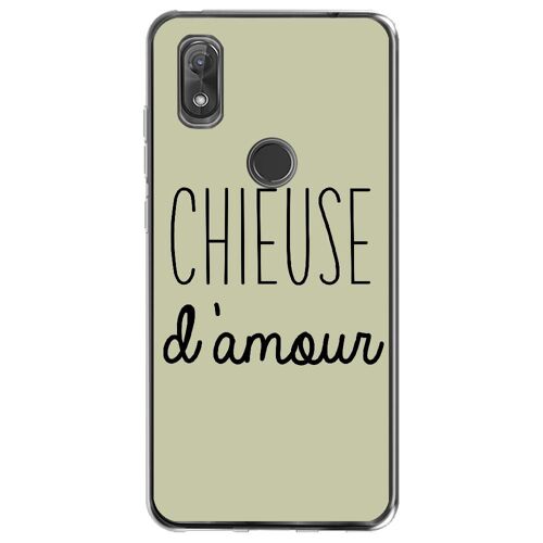 Coque souple pour Wiko View 2 avec impression Motifs Chieuse d'Amour vert