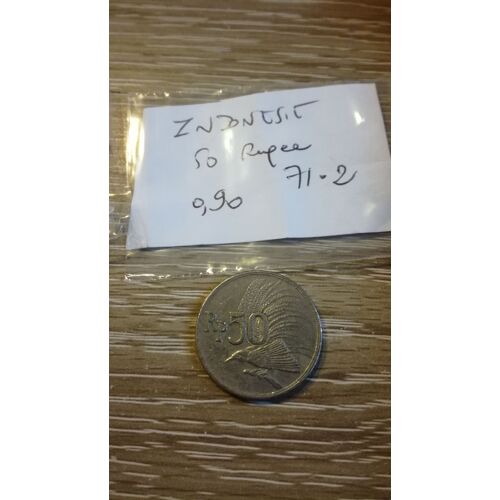 50 Rupee Indonesie 1971 .2 En L Etat Sur Les Photos