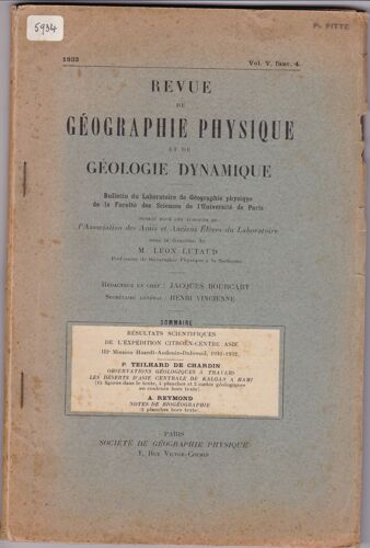 Rrevue De Geographie Physique Et De Geologie Dynamique 5