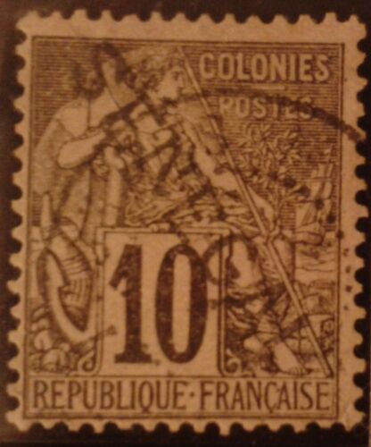 Timbre Colonies Françaises 1881 Yvert Et Tellier N°50 Alphée Dubois 10c. Oblitéré Sénégal