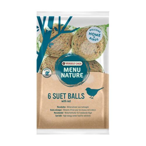Boules De Graisse Pour Oiseaux De La Nature Versele Laga Menu Nature - Sachet De 6 Boules De 90 G Avec Filet