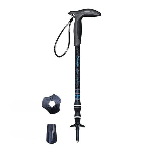 Pioneer-Bâton De Marche En Fibre De Carbone,Léger,Pliable,Verrouillage Rapide,Canne De Trekking,Randonnée,Sentier De Course - Type 1pcs Blue