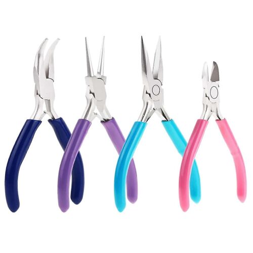 Fabrication De Bijoux Outils Kit Bijoux Pince Avec Pince À Bec Effilé Pour L'artisanat Fil Wrapping Jewe 4 Pcs