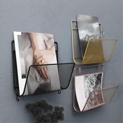 Fer Étagère À Livres En Métal Journaux Rack Mur Monté Étagère Murale Étagères De Rangement Bureau Simple Styl