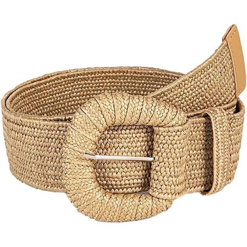 Tianyi-Ceinture Femme Tressée En Paille Ceinture Large Femme Accessoire Élégant Pour Toutes Occasions Sans Mode Et Confort