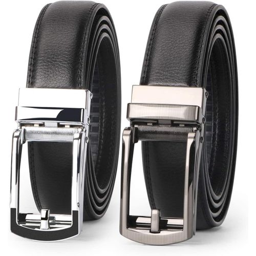 Tianyi-2 Pièces Ceintures Homme Automatiques, Ceinture À Cliquet Sans Trou Pour Homme Avec Boucle Automatique Pour Costume Et Loisirs