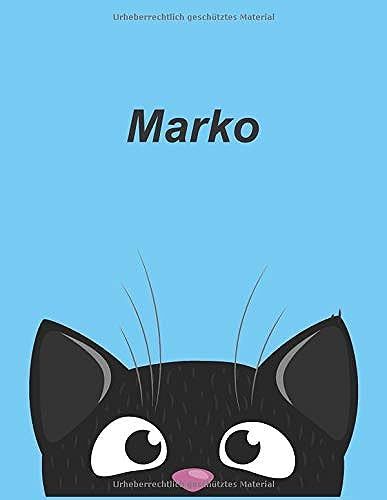 Personalisiertes Notizbuch: Marko - Ueber 100 Seiten, Liniert Im A4+ Format