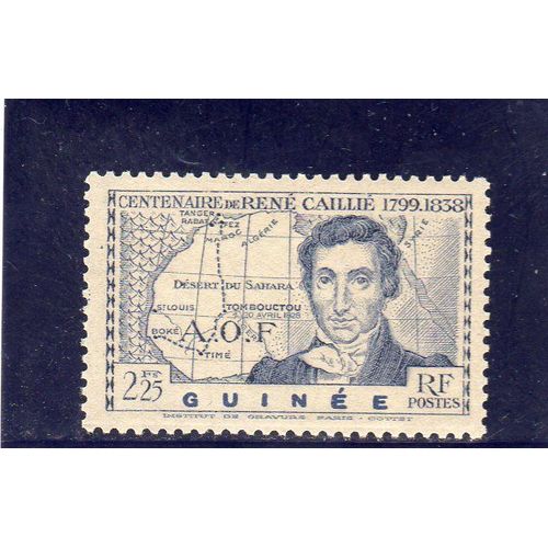 Timbre-Poste De Guinée (Centenaire De La Mort De L'explorateur René Caillié)