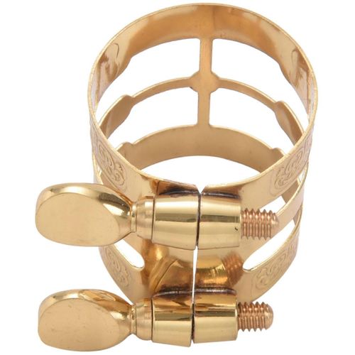 Nouvelle Ligature En Métal Sculpté Alto Sax Clarinette Ligature Ligature Clip Pour Saxophone Alto