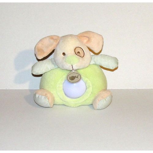 Peluche Chien Vert Clair Cocard Veilleuse Chiot Baby Nat
