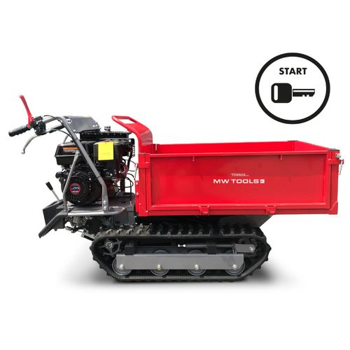 Minidumper à chenilles benne plateau basculante à ridelles 500KG 9CH 8 vitesses à démarrage électrique Torros MRP500H6E