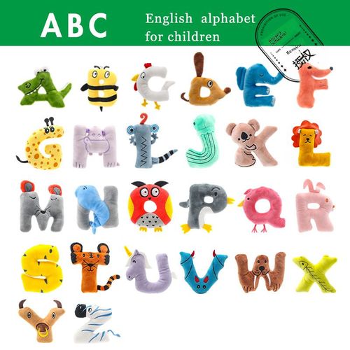 Poupées En Peluche Alphabétiques Populaires En Chinois Et Anglais Ensemble De 26 Jouets Éducatifs Pour Enfants Décorations Murales De Poupées En Peluche