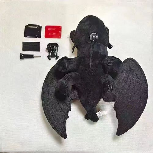 Jouet De Suspended Sans Dentaires Pour Décoration De Voiture En Peluche Petit Dragon Volant Accessoire Pour Casque De Moto Style Dessin Animé Noir 35cm