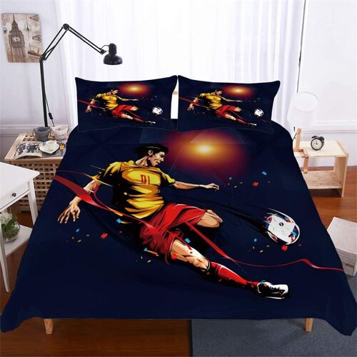 Parures De Lit Football Personne D Coupe Du Monde Coup De Pied ¿¿Toile Sportif Impression Num¿¿Rique Couleur Literie Pi¿¿Ces ( Housse De Couette Et Taie D'oreiller) (Style , X Cm