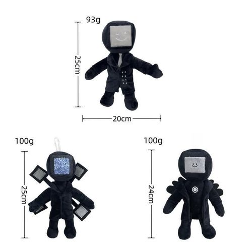 Jouet En Peluche Skibidi De La Nouvelle Collection Internationale Poupée De Toilette Evil Clown En Peluche Set De 3 Couleurs Emballage Sous Vide