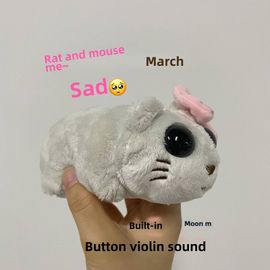 Jouet En Peluche De Hamster Triste Avec Bouton Intégré Jouet De Violon Triste Musique De Peluche Hauteur Musique Version De Peluche Triste
