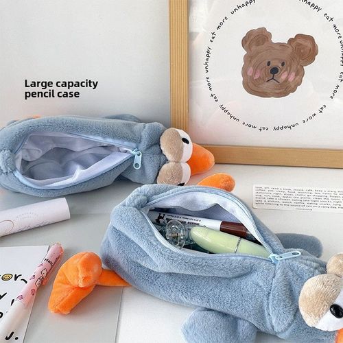 Sac D'stylo En Peluche Mignon Motif Oiseau Pour Enfants Grande Capacité 24cm Hauteur Livraison En Gros Couleur Oiseau Présidentiel