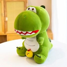 Jouet En Peluche De Dinosaure Mignon Et Drôle Pour Femmes Et Hommes Avec Coussins Pour Dormir Et Jouets En Peluche De Petite Poule, Taille 45 Centimètres