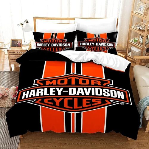 D Parure De Lit Set De Housse De Couette En Harley Davidson Taille (Xcm), Ensemble Pi¿¿Ces, Housse De Couette + Taies D'oreiller Assorties