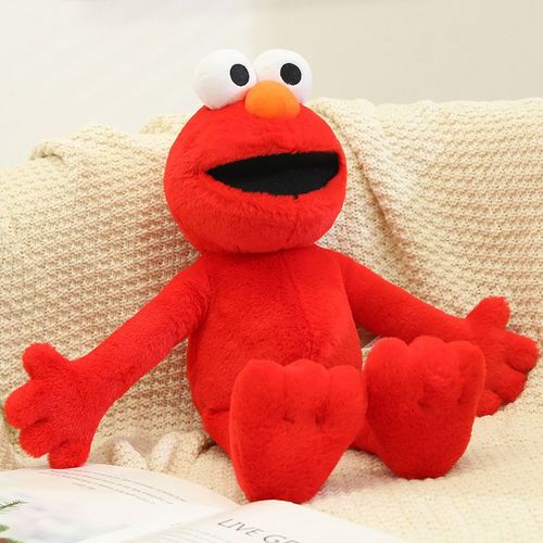 Poupée En Peluche Elmo Authentique De 50 Cm Jaune Grande Oie Blues Cookie Monstre Grignotant Poupée Parentelle Pour Enfants
