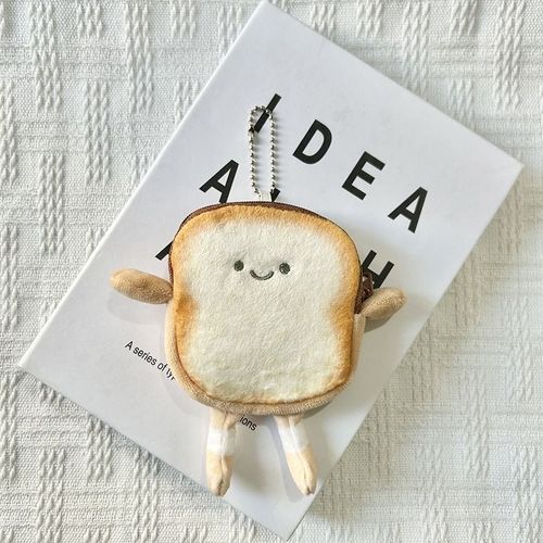 Porte-Cartes De Pain Nouveau Style Oiseau À Graines En Peluche Créatif Pour Monnaie Sac À Bandoulière Petite Décoration En Forme De Tête D'?il Style Chaîne Perlée Taille 10cm