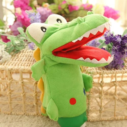Poupée En Peluche De Dessin Animé Animal Pour Enfants Performance De Histoires En Maternelle Jouet De Crocodile 38cm Couleur Crocodile