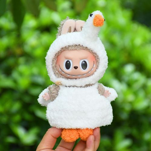 Ensemble De Noël En Peluche De Lapin Et Grenouille 17cm Vêtements De Poupée En Tissu De Ribaud Boucle À La Main Blanc Ensemble De Trois Pièces Avec Poupée Et Broche