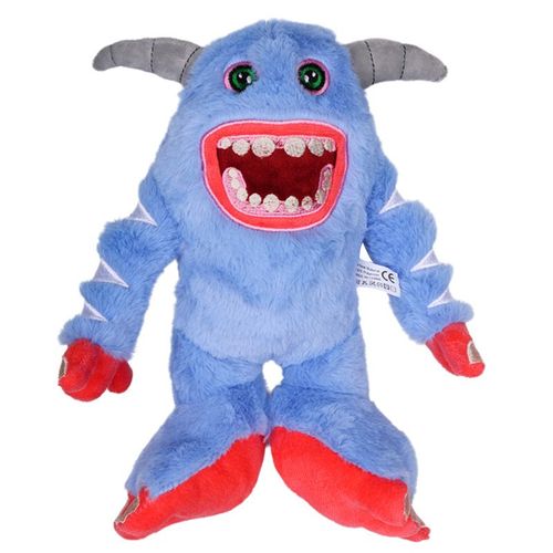 Poupée En Peluche Wubbox Monstre Chantant De Borderie En Peluche Monstre De Chorale Couleur Montagne Bleue 28cm-160g Hauteur Unique Emballage Sous Vide