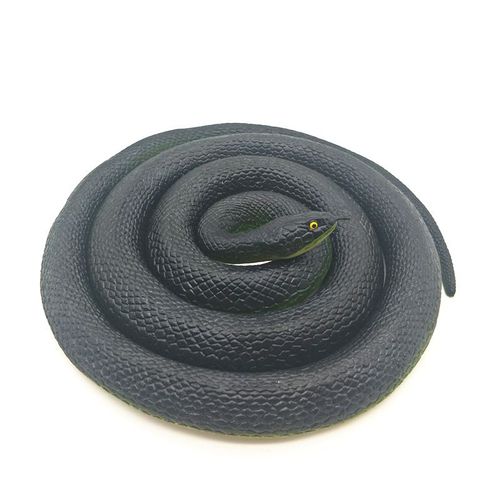 Jouet Pour Enfants Serpent Imitation Grande Serpent Rouge Élastique Modèle D'animal Faux Serpent Accessoire De Fête D'halloween Couleur Noir Et Vert