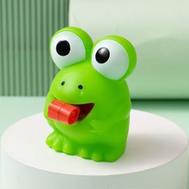 Jouet De Soulagement D'stress En Forme De Tête De Grenouille Et De Dinosaure Bb Sonore Cadeau De Poupée À Mâcher Pour Divertissement Et Détente En Gros Couleur Grenouille