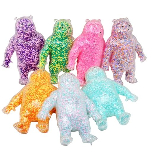 Jouet En Caoutchouc Souple Pour Soulager Le Stress Avec Des Perles Colorées De Lapin Ressortant Pour La Fête Des Morts Vendu En Gros