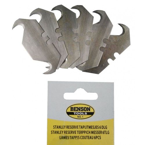 6 Lames de Remplacement Couteau Tapis Cutter à Moquette 50mm x 19,8mm