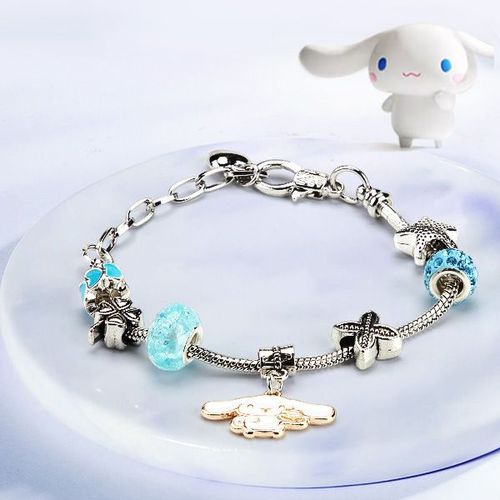 Bracelet Pendentif Trois Oiseaux Pour Enfants Dessin Animé Princesse Boucle D'oreille En Alliage Avec Perles De Cristal Cadeau Adorable Pour Filles