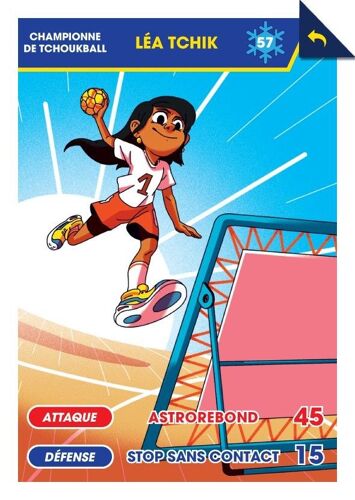 Carte Pitch N° 57 ; Championne De Tchoukball - Tour Du Monde Des Sports