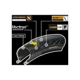 Pneu Continental Grand Prix 5000 700x28c Souple /Transparent