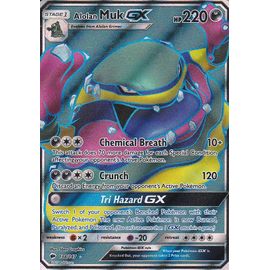 Carte Pokemon - Alolan Muk Gx ( Grotadmorv D'alolan Gx ) - 138/147 - Ultra Rare Full Art - Soleil Et Lune 3 - Ombres Ardentes - Version Anglaise -