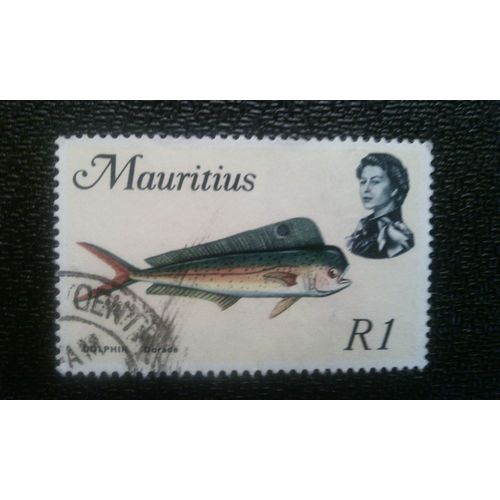 Timbre Mauritius ( Yt 343 ) 1969 Dauphins Communs (Coryphaena Hippurus)