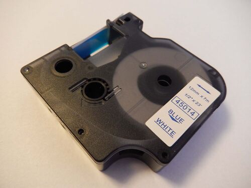 vhbw Ruban compatible avec Dymo 2000, 5000, 5500, 1000, 1000+, 3500, 4500 imprimante d'étiquettes 12mm Bleu sur Blanc