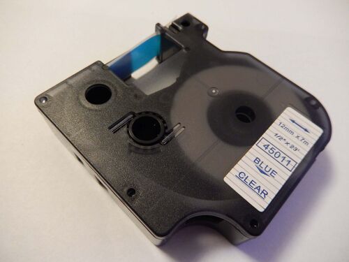 vhbw Ruban compatible avec Dymo Rhino 4200, 5000, 5200, 6000 imprimante d'étiquettes 12mm Bleu sur Transparent