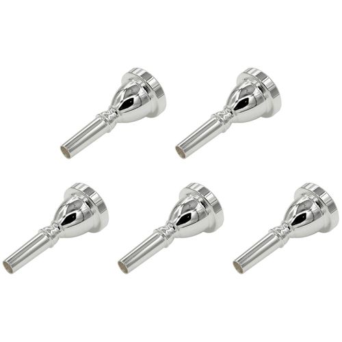 5x Grande Bouche Grande Embouchure Tuba Embouchure Basse Plaquée Argent Grand Embouchure