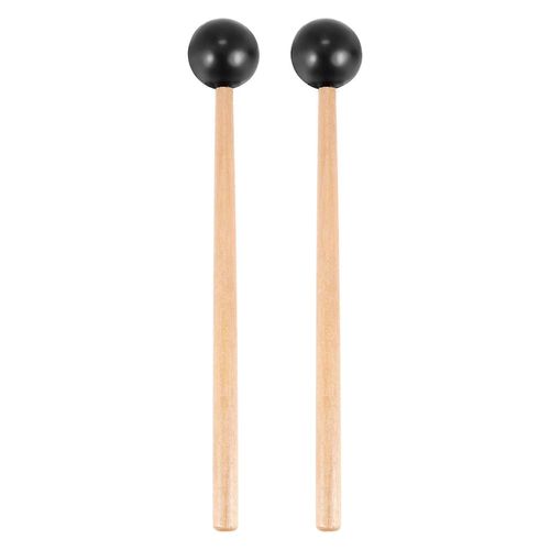 2 Pcs Doux Caoutchouc Tête Bâtons Manche En Bois Maillets Pour Glockenspiel Xylophone Instruments De Musique Pièces