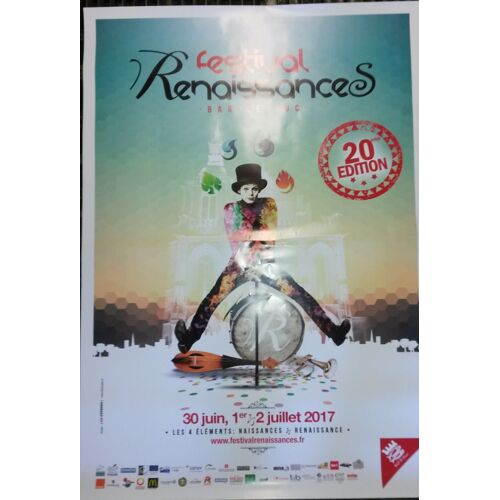 Festival Renaissances - 20ème Édition - Affiche / Poster Envoi En Tube - 85x120cm