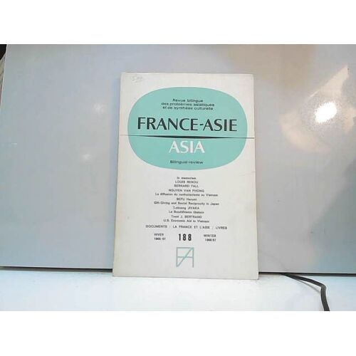 France-Asie Revue Bilingue Hiver 1966-67 N°188