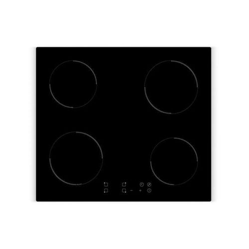 Plaque De Cuisson à Induction 4 Foyers 6400W Table Revêtement En Verre Noir 4 Zones Cuisine Électrique