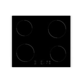 Plaque De Cuisson à Induction 4 Foyers 6400W Table Revêtement En Verre Noir 4 Zones Cuisine Électrique