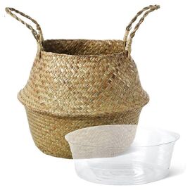 Panier De Rangement En Jonc De Mer Naturel DOKOT - Corbeille à Linge Et Plantes D'Intérieur